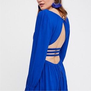 Free People “Much Ado” Blue Dress